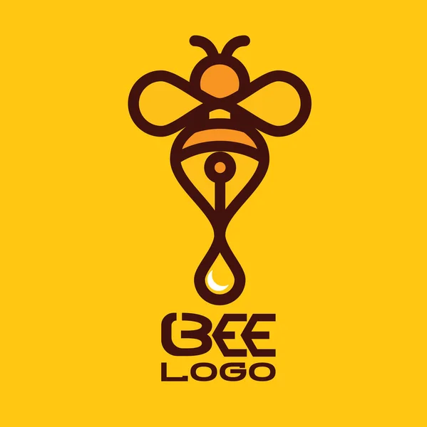 Design del logo dell'ape — Vettoriale Stock