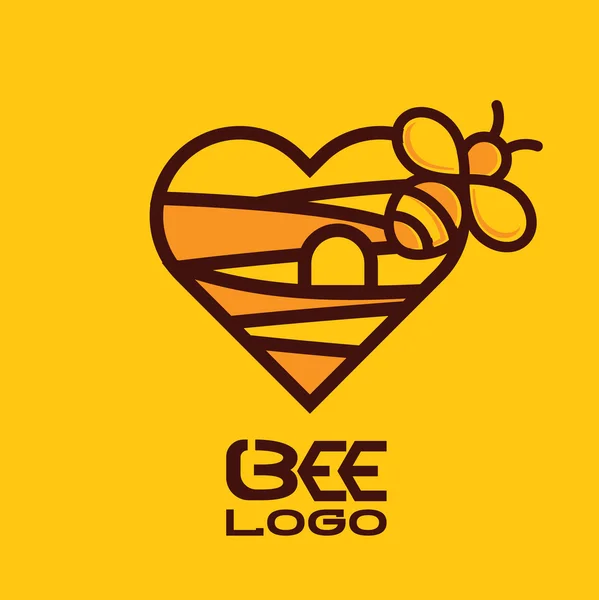 Σχεδιασμός λογότυπου μέλισσα — Διανυσματικό Αρχείο