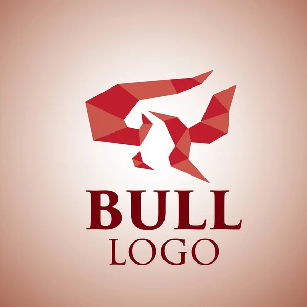 Bull logo design — Stock Vector