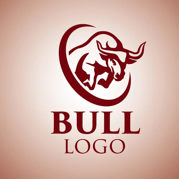 Bull logo design — Stock Vector