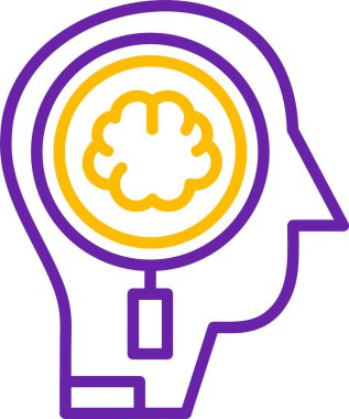 İçinde beyin çizimi olan kafa hatları.