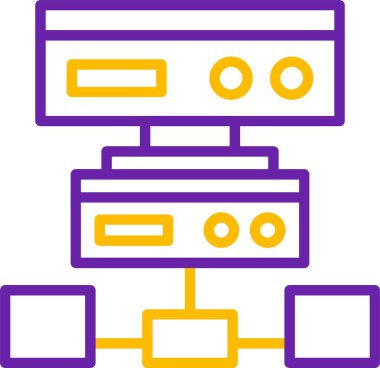 Çeşitli bağlantılı aygıtları gösteren ağ diyagramı