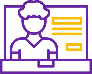 Online öğrenme. Web simgesi basit tasarım