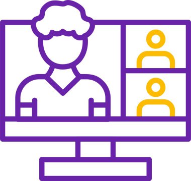 Çevrimiçi Ders. Web simgesi basit tasarım