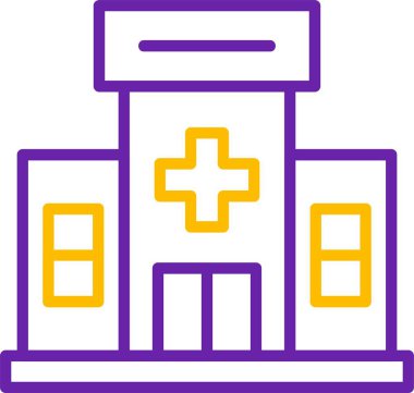 Cephede çapraz sembollü hastane binası.