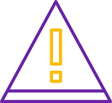 Üçgenin içinde ünlem işareti olan uyarı işareti