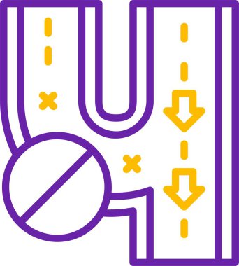 Eğri çizgiler içeren renkli soyut tasarım