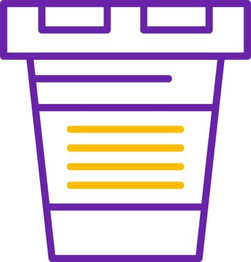 Kapaklı ve çizgili kahve fincanı.