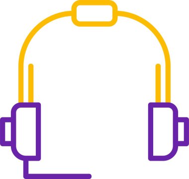 Kulaklık. Web simgesi basit tasarım