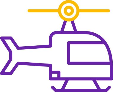 Helikopter. Web simgesi basit tasarım