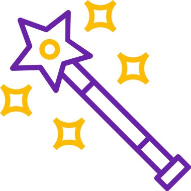 Sihirli değnek. Web simgesi basit tasarım