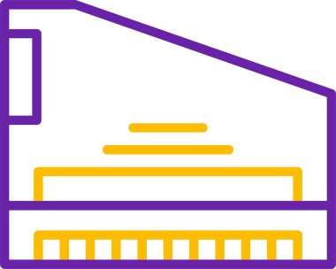 Piyano çalıyor. Web simgesi basit tasarım