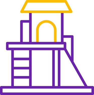 Oyun parkı. Web simgesi basit tasarım