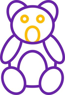 Teddy. Web simgesi basit tasarım