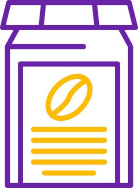 Kahve çekirdekli kahve paketi.