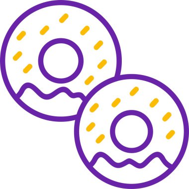 İki renkli çörek ve krema serpiştirdim.