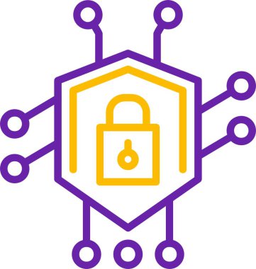 Asma kilit sembollü dijital güvenlik simgesi