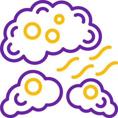 Güneş ve rüzgar elementleriyle renkli bulutlar