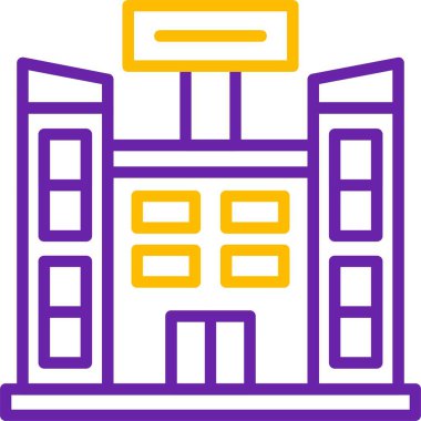 Geniş pencereli renkli bina tasarımı