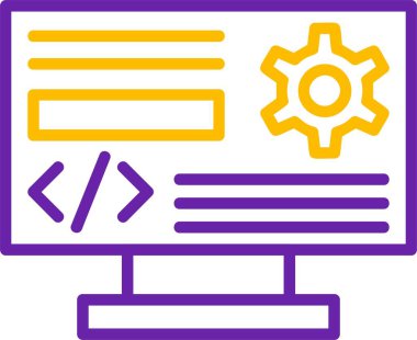 Yazılım modern simgesinin vektör illüstrasyonu