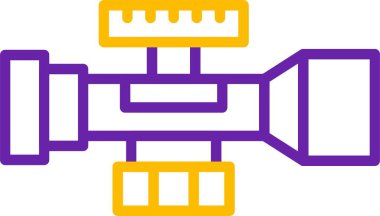 Colorful illustration of mechanical valve