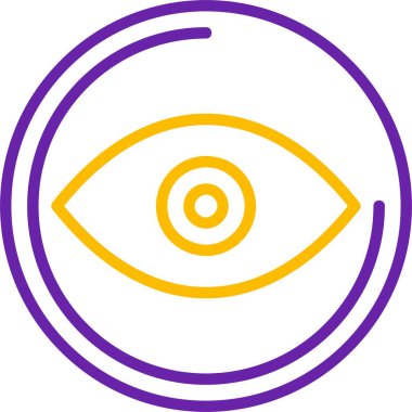 Dairesel çizgili basit göz sembolü