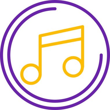 Müzik web simgesinin vektör illüstrasyonu      