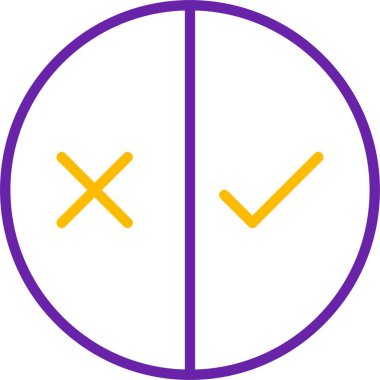 Karar. Web simgesi basit vektör illüstrasyonu             