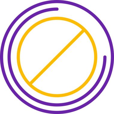 Yasak. Web simgesi basit vektör illüstrasyonu             