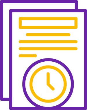 geçmiş vektör simgesi modern illüstrasyon    