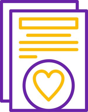 En sevdiğinden. Web simgesi basit illüstrasyon