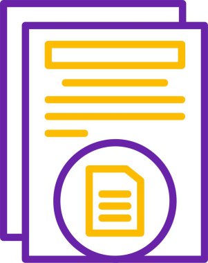 Belge. Web simgesi basit illüstrasyon