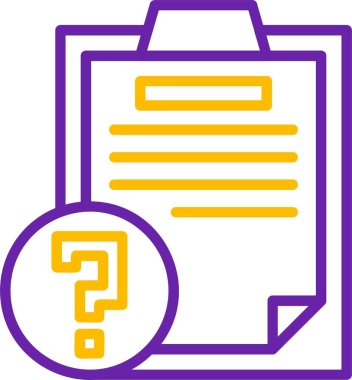 Soru işareti. Web simgesi basit illüstrasyon