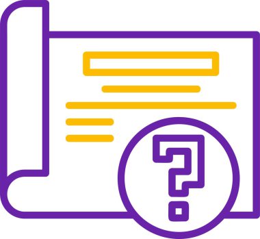 Soru işareti. Web simgesi basit illüstrasyon