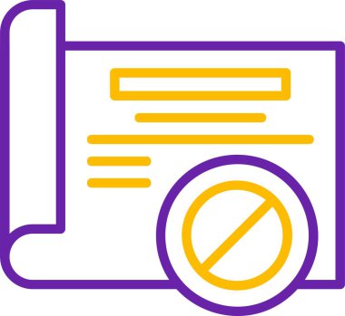 Yasaklandı. Web simgesi basit illüstrasyon