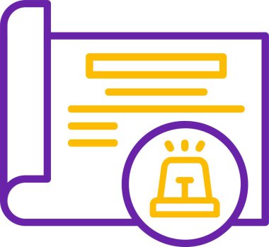 Alarm! Web simgesi basit illüstrasyon          