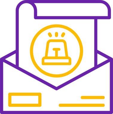 Alarm! Web simgesi basit illüstrasyon          