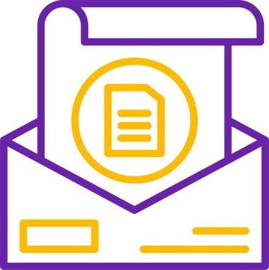 Belge. Web simgesi basit illüstrasyon