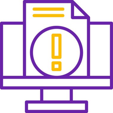 Ünlem işareti. Web simgesi basit illüstrasyon