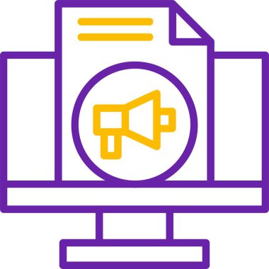 Pazarlama web simgesi basit vektör illüstrasyonu      