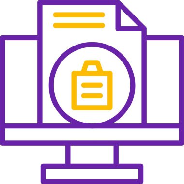 Yapıştır. Web simgesi basit illüstrasyon