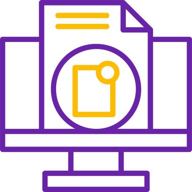 Yeni Dizin. Web simgesi basit illüstrasyon