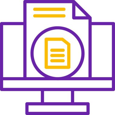 Belge. Web simgesi basit illüstrasyon