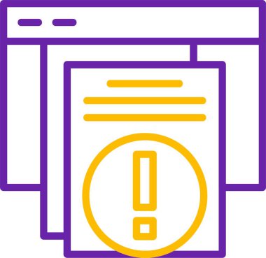 Ünlem işareti web simgesi vektör illüstrasyonu     