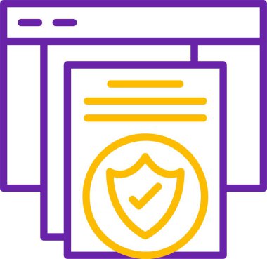 Genel güvenlik simgesi, özet tarzı. Koruma      