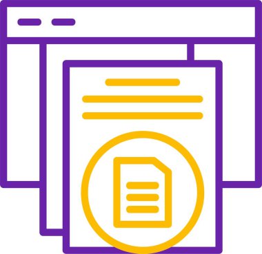 Belge. Web simgesi basit illüstrasyon             