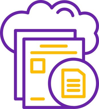 Belge. Web simgesi basit illüstrasyon             