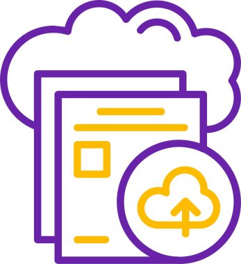 Yedekleme ağ simgesi basit vektör illüstrasyonu     