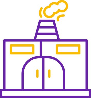 Fabrika simgesi, vektör illüstrasyonu