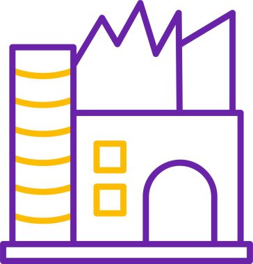 Geometrik şekilli basit fabrika binası